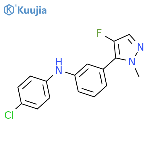 BENZENAMINE, N-(4-CHLOROPHENYL)-3-(4-FLUORO-1-METHYL-1H-PYRAZOL-5-YL)- structure
