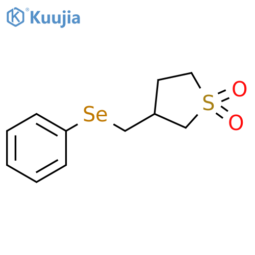 Thiophene, tetrahydro-3-[(phenylseleno)methyl]-, 1,1-dioxide structure