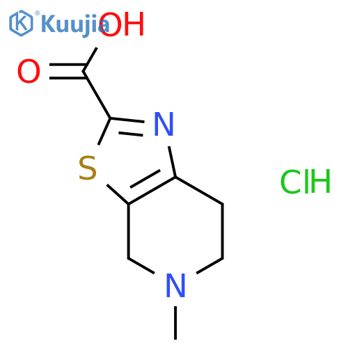 5-methyl-4H,5H,6H,7H-[1,3]thiazolo[5,4-c]pyridine-2-carboxylic acid hydrochloride structure