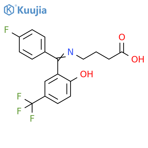 Butanoic acid,4-[[(4-fluorophenyl)[2-hydroxy-5-(trifluoromethyl)phenyl]methylene]amino]- structure