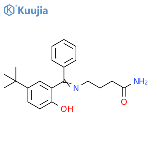 Butanamide,4-[[[5-(1,1-dimethylethyl)-2-hydroxyphenyl]phenylmethylene]amino]- structure