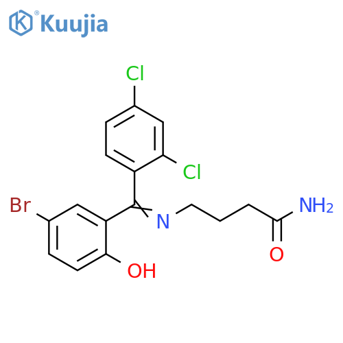 Butanamide,4-[[(5-bromo-2-hydroxyphenyl)(2,4-dichlorophenyl)methylene]amino]- structure