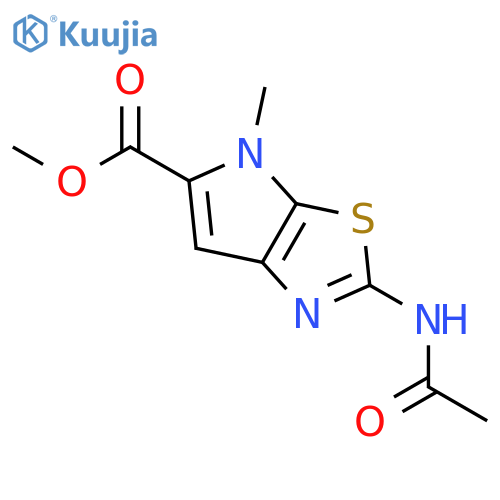 methyl 2-(acetylamino)-4-methyl-4H-pyrrolo[3,2-d][1,3]thiazole-5-carboxylate structure