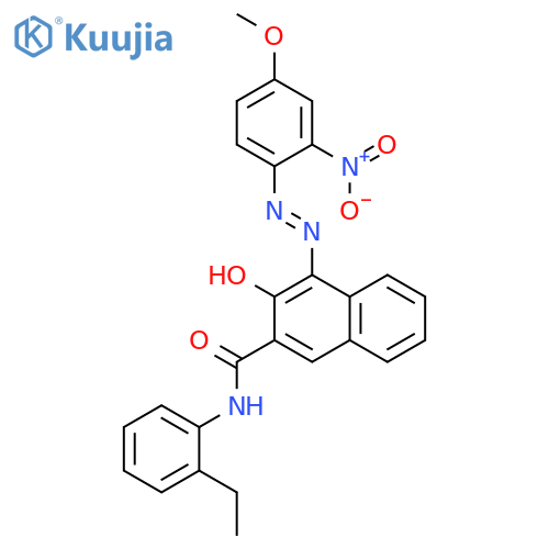 2-Naphthalenecarboxamide,N-(2-ethylphenyl)-3-hydroxy-4-[2-(4-methoxy-2-nitrophenyl)diazenyl]- structure