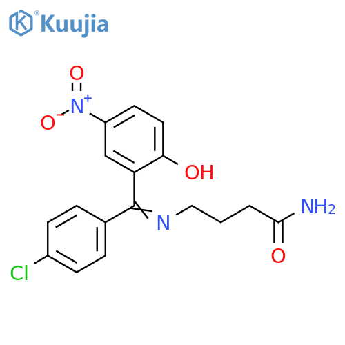 Butanamide,4-[[(4-chlorophenyl)(2-hydroxy-5-nitrophenyl)methylene]amino]- structure
