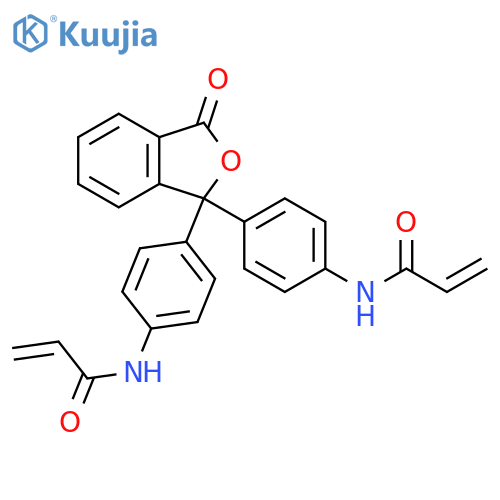 N-[4-[3-oxo-1-[4-(prop-2-enoylamino)phenyl]-2-benzofuran-1-yl]phenyl]prop-2-enamide structure
