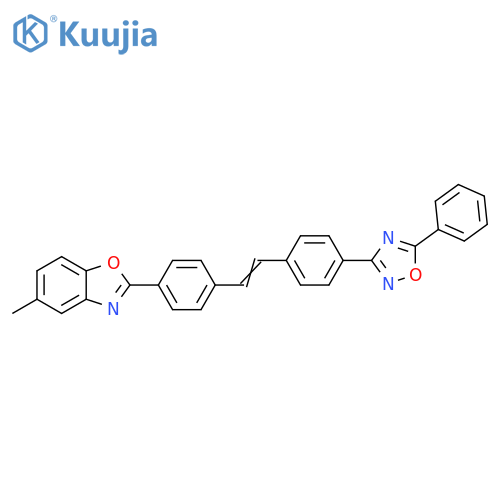 Benzoxazole,5-methyl-2-[4-[2-[4-(5-phenyl-1,2,4-oxadiazol-3-yl)phenyl]ethenyl]phenyl]- structure
