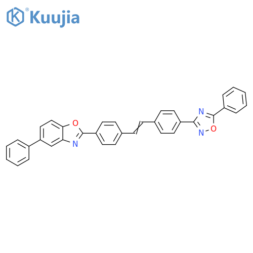 Benzoxazole,5-phenyl-2-[4-[2-[4-(5-phenyl-1,2,4-oxadiazol-3-yl)phenyl]ethenyl]phenyl]- structure