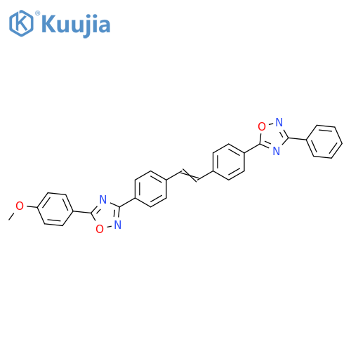 1,2,4-Oxadiazole,5-[4-[2-[4-[5-(4-methoxyphenyl)-1,2,4-oxadiazol-3-yl]phenyl]ethenyl]phenyl]-3-phenyl- structure