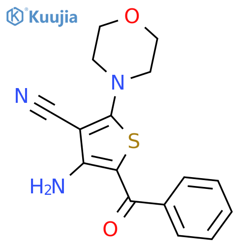3-THIOPHENECARBONITRILE, 4-AMINO-5-BENZOYL-2-(4-MORPHOLINYL)- structure