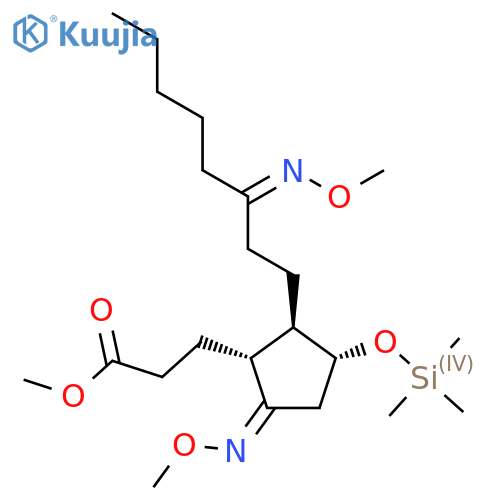 Methyl 3-[(1R,2R,3R,5Z)-5-methoxyimino-2-[(3Z)-3-methoxyiminooctyl]-3-trimethylsilyloxycyclopentyl]propanoate structure