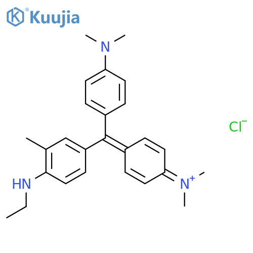 Methylium,bis[4-(dimethylamino)phenyl][4-(ethylamino)-3-methylphenyl]-, chloride (1:1) structure