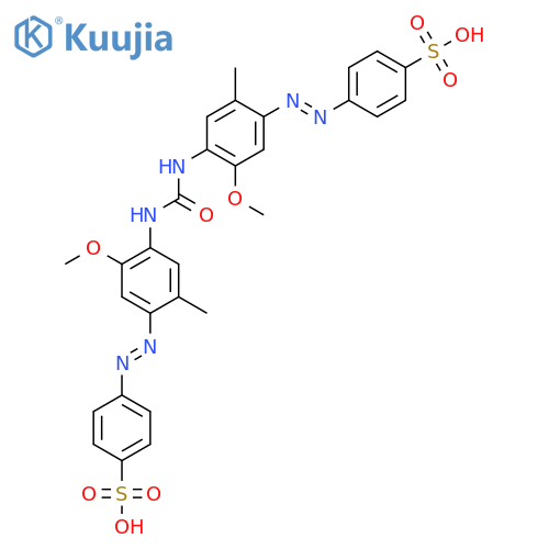 4-[[5-Methoxy-4-[[2-methoxy-5-methyl-4-[(4-sulfophenyl)diazenyl]phenyl]carbamoylamino]-2-methylphenyl]diazenyl]benzenesulfonic acid structure