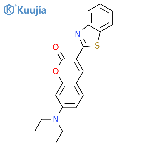 3-(benzothiazol-2-yl)-7-(diethylamino)-4-methyl-2-benzopyrone structure