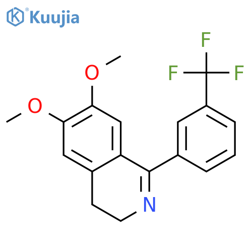 Isoquinoline, 3,4-dihydro-6,7-dimethoxy-1-[3-(trifluoromethyl)phenyl]- structure
