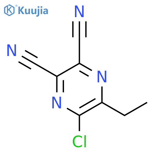 5-chloro-6-ethylpyrazine-2,3-dicarbonitrile structure