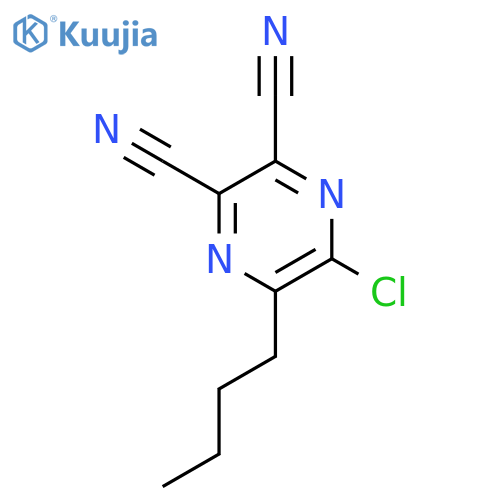 2,3-Pyrazinedicarbonitrile, 5-butyl-6-chloro- structure