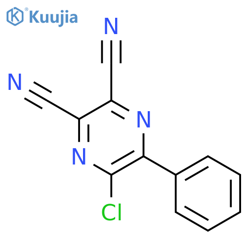 5-chloro-6-phenylpyrazine-2,3-dicarbonitrile structure