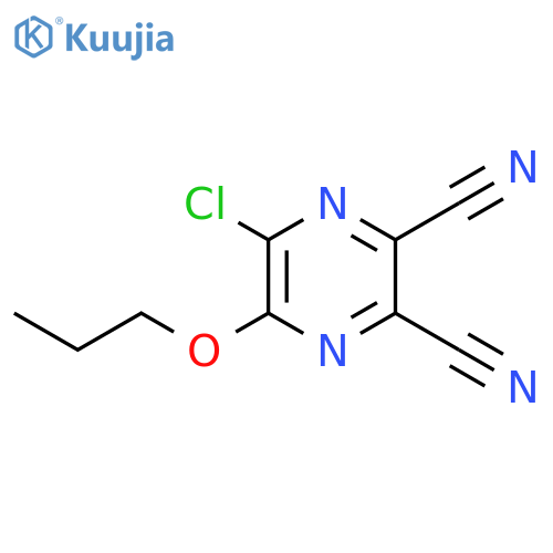 2,3-Pyrazinedicarbonitrile, 5-chloro-6-propoxy- structure