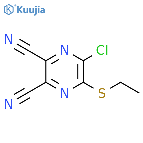 2,3-Pyrazinedicarbonitrile, 5-chloro-6-(ethylthio)- structure