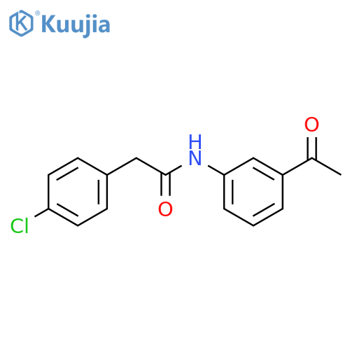 N-(3-Acetylphenyl)-2-(4-chlorophenyl)acetamide structure