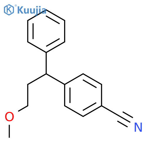 Benzonitrile, 4-(3-methoxy-1-phenylpropyl)- structure