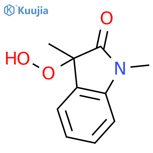 2H-INDOL-2-ONE, 1,3-DIHYDRO-3-HYDROPEROXY-1,3-DIMETHYL- structure