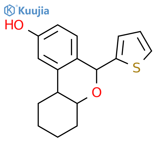 1H-Dibenzo[b,d]pyran-9-ol, 2,3,4,4a,6,10b-hexahydro-6-(2-thienyl)- structure