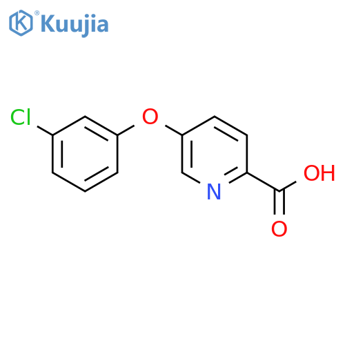 5-(3-chlorophenoxy)pyridine-2-carboxylic acid structure