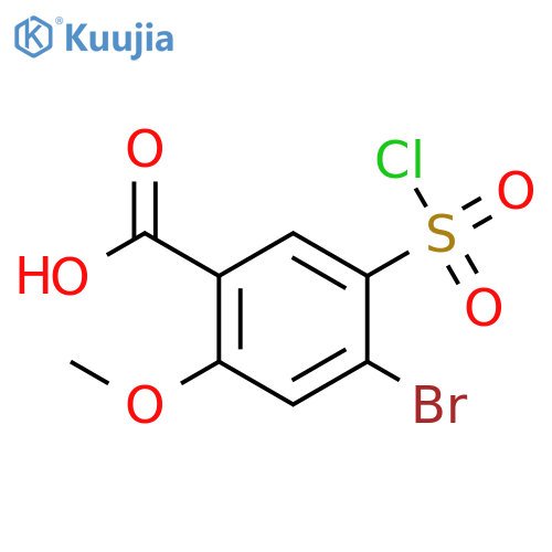 4-bromo-5-(chlorosulfonyl)-2-methoxybenzoic acid structure