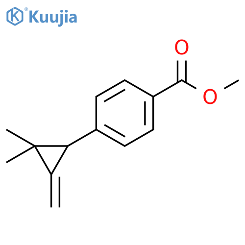 Benzoic acid, 4-(2,2-dimethyl-3-methylenecyclopropyl)-, methyl ester structure