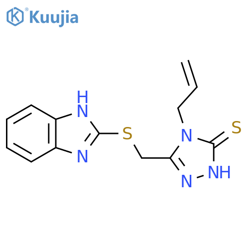5-(Benzimidazol-2-ylthiomethyl)-4-prop-2-enyl-1,2,4-triazole-3-thiol structure