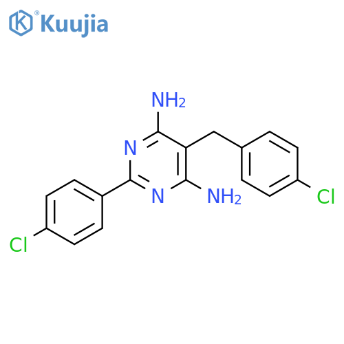 4,6-Pyrimidinediamine, 2-(4-chlorophenyl)-5-[(4-chlorophenyl)methyl]- structure