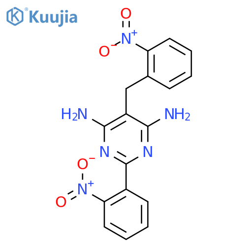4,6-Pyrimidinediamine, 2-(2-nitrophenyl)-5-[(2-nitrophenyl)methyl]- structure