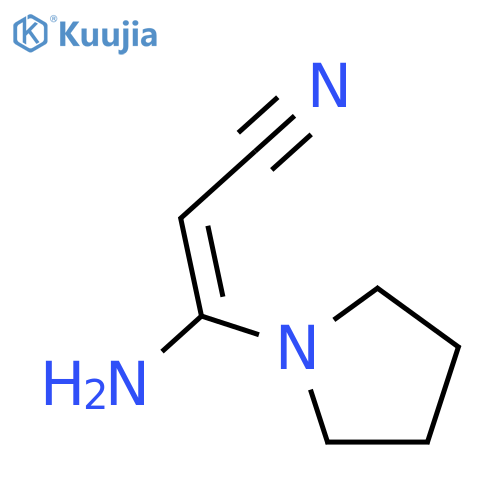 3-Amino-3-(1-pyrrolidinyl)acrylonitrile structure