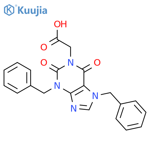 (3,7-dibenzyl-2,6-dioxo-2,3,6,7-tetrahydro-1H-purin-1-yl)acetic acid structure