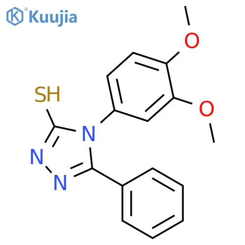 4-(3,4-dimethoxyphenyl)-5-phenyl-4H-1,2,4-triazole-3-thiol structure