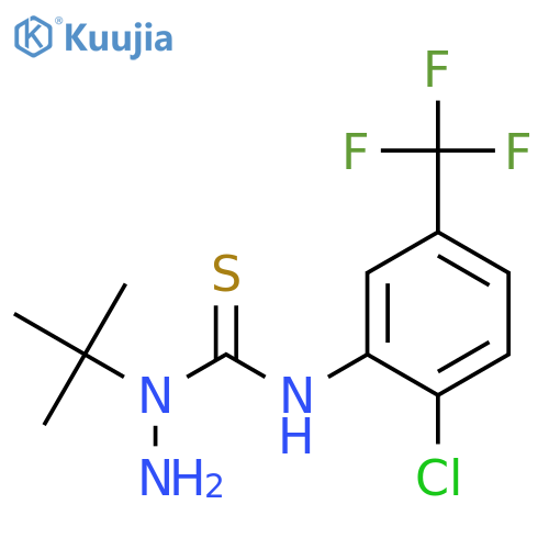 3-amino-3-tert-butyl-1-2-chloro-5-(trifluoromethyl)phenylthiourea structure