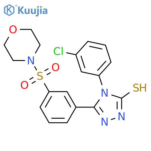 <br>4-(3-Chloro-phenyl)-5-[3-(morpholine-4-sulfonyl)-phenyl]-4H-[1,2,4]triazole -3-thiol structure