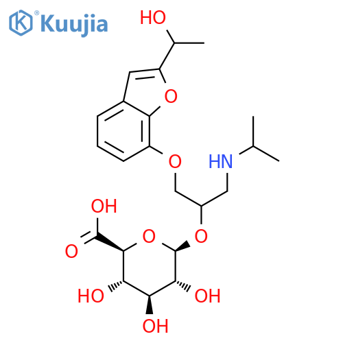 (2S,3S,4S,5R,6R)-3,4,5-Trihydroxy-6-[1-[[2-(1-hydroxyethyl)-1-benzofuran-7-yl]oxy]-3-(propan-2-ylamino)propan-2-yl]oxyoxane-2-carboxylic acid structure