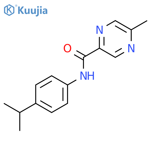 2-Pyrazinecarboxamide,5-methyl-N-[4-(1-methylethyl)phenyl]- structure