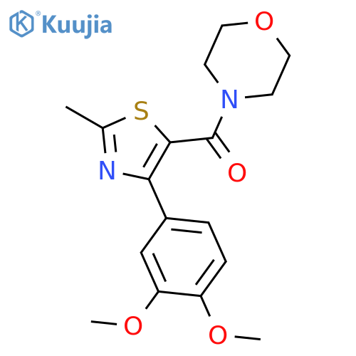 Morpholine, 4-[[4-(3,4-dimethoxyphenyl)-2-methyl-5-thiazolyl]carbonyl]- structure