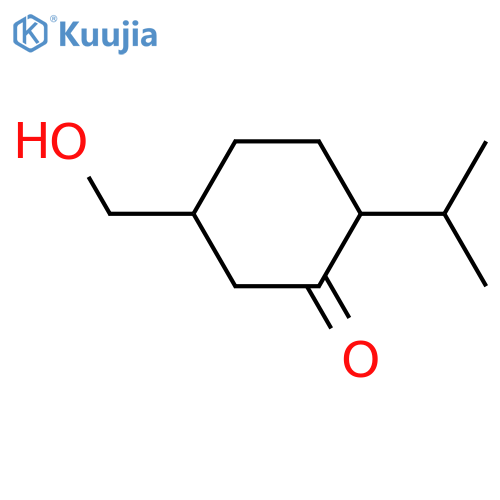 Cyclohexanone,5-(hydroxymethyl)-2-(1-methylethyl)- structure