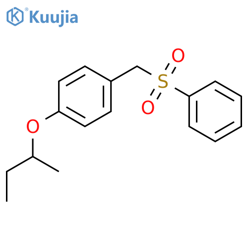 Benzene, 1-(1-methylpropoxy)-4-[(phenylsulfonyl)methyl]- structure