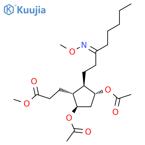 Methyl 3-[(1R,2R,3R,5R)-3,5-diacetyloxy-2-[(3Z)-3-methoxyiminooctyl]cyclopentyl]propanoate structure