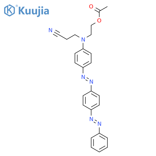 2-[(2-cyanoethyl){4-[(E)-{4-[(E)-phenyldiazenyl]phenyl}diazenyl]phenyl}amino]ethyl acetate structure