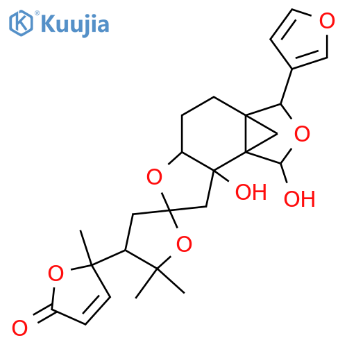 2(5H)-Furanone, 5-[3'-(3-furanyl)hexahydro-1',8'a-dihydroxy-5,5-dimethylspiro[furan-2(3H),7'(4'H)-[1H,3H-3a,8b]methanobenzo[1,2-b:3,4-c']difuran]-4-yl]-5-methyl- (9CI) structure
