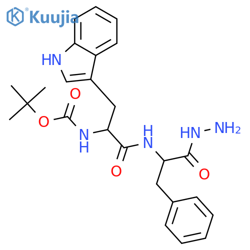 Tert-butyl N-[1-[(1-hydrazinyl-1-oxo-3-phenylpropan-2-yl)amino]-3-(1h-indol-3-yl)-1-oxopropan-2-yl]carbamate structure