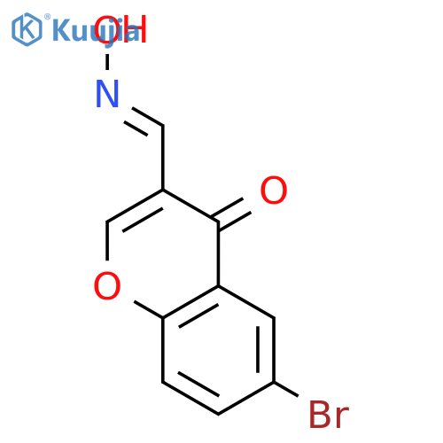 4H-1-Benzopyran-3-carboxaldehyde, 6-bromo-4-oxo-, 3-oxime structure