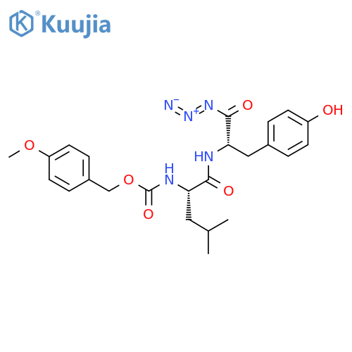 L-Tyrosyl azide, N-[N-[[(4-methoxyphenyl)methoxy]carbonyl]-L-leucyl]- structure